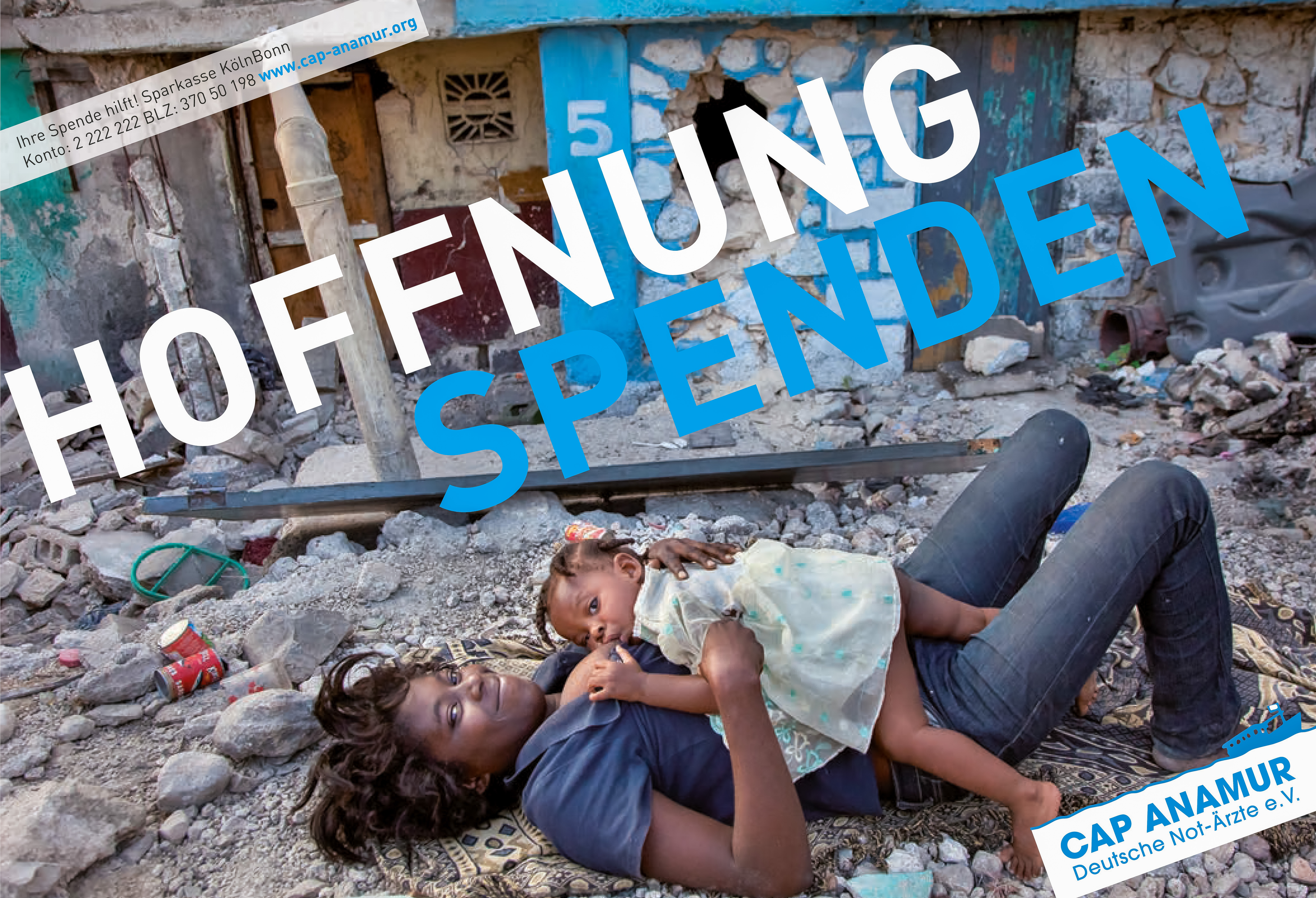 Cap Anamur donation campaign motif Hoffnung spenden