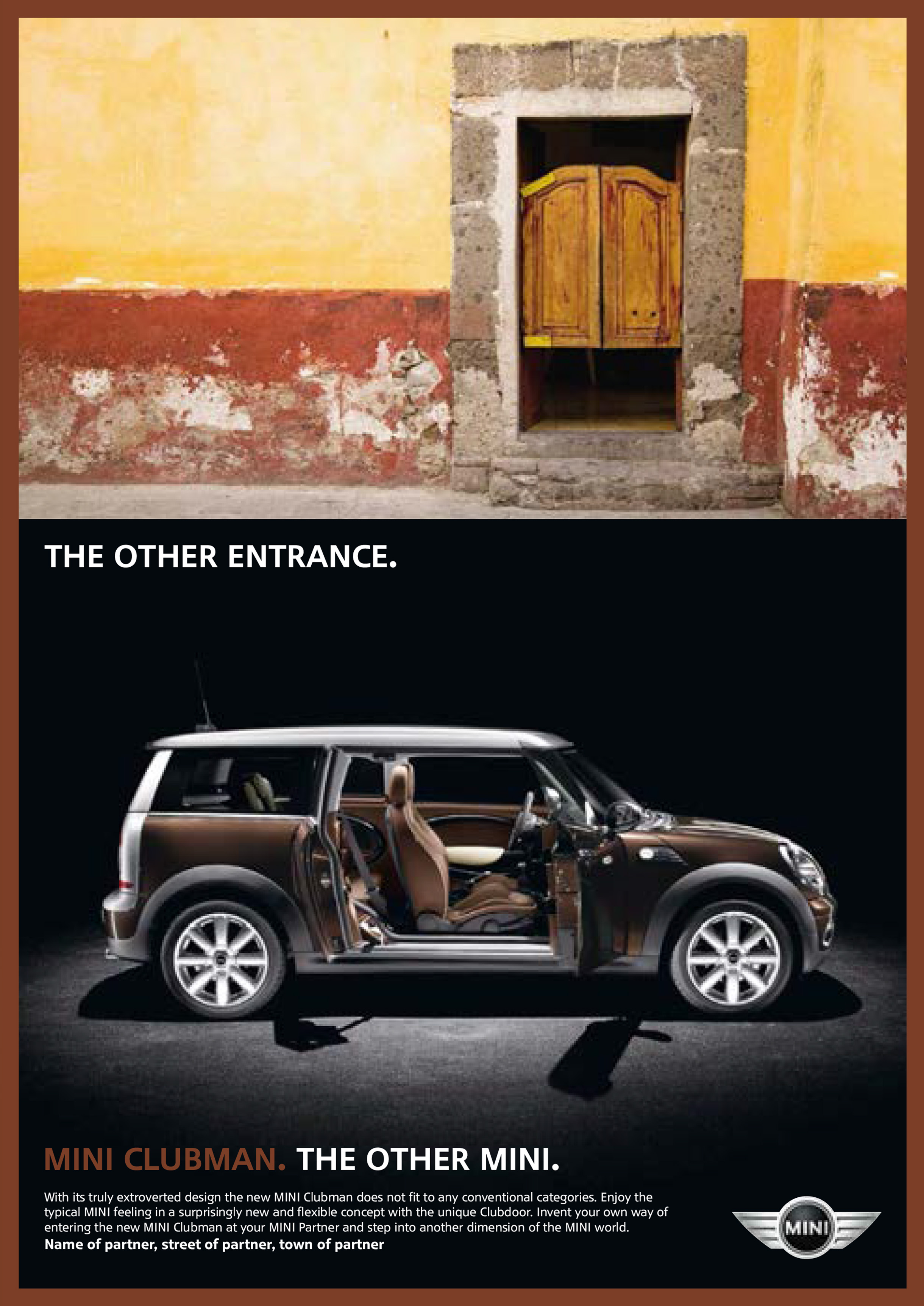 MINI Clubman The Other Entrance launch motif