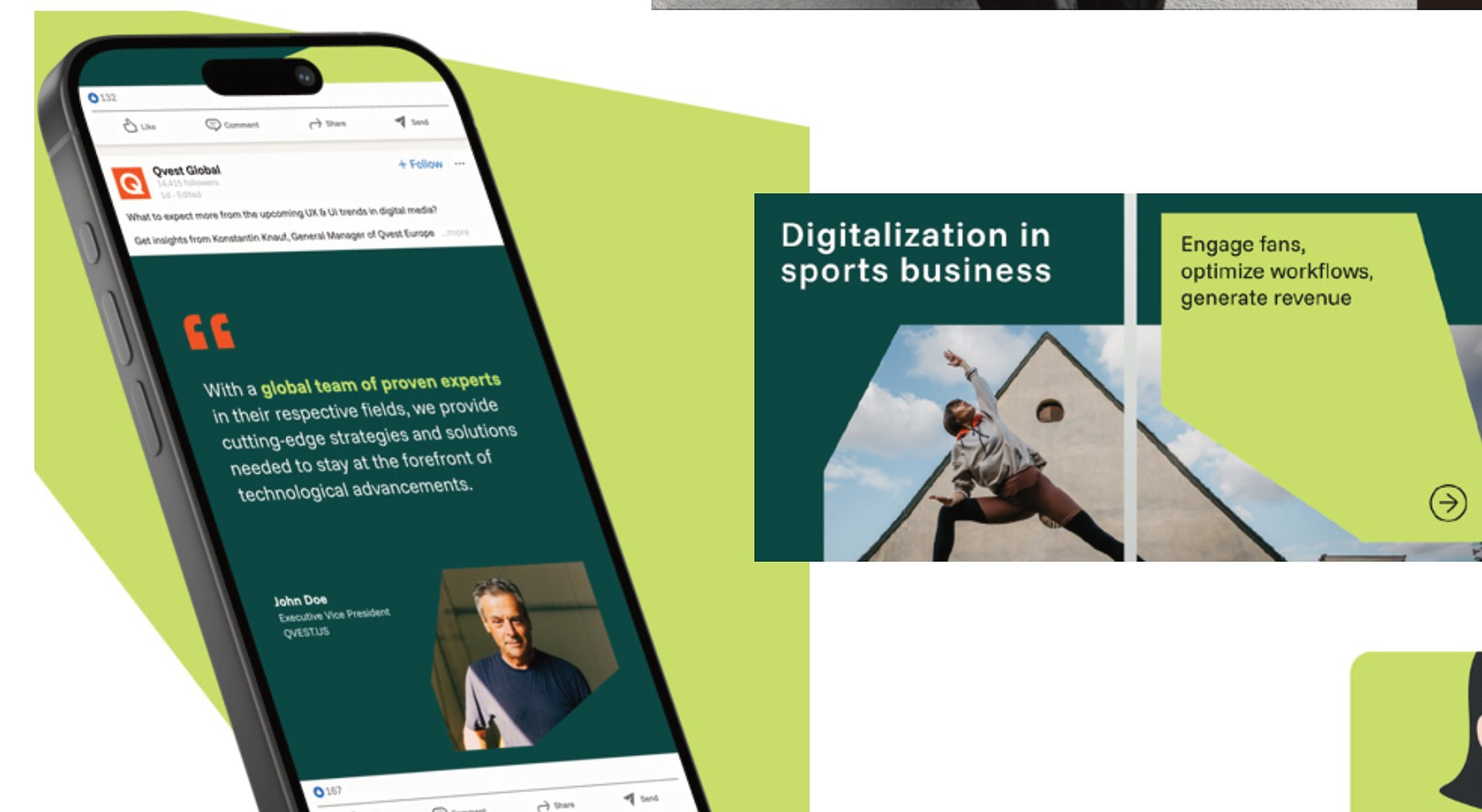 QVEST social media and digital brand applications