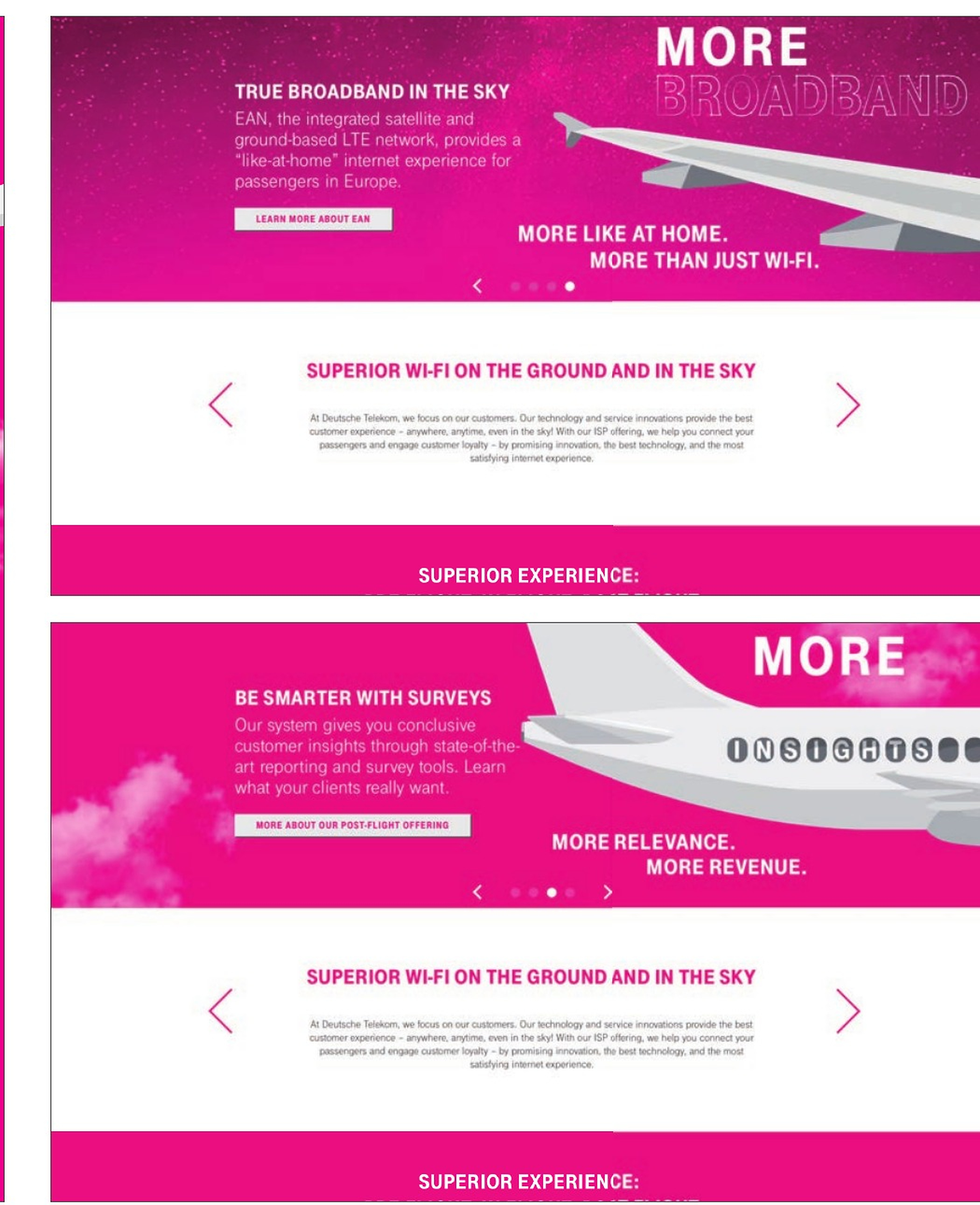 Telekom in-flight connectivity digital platform
